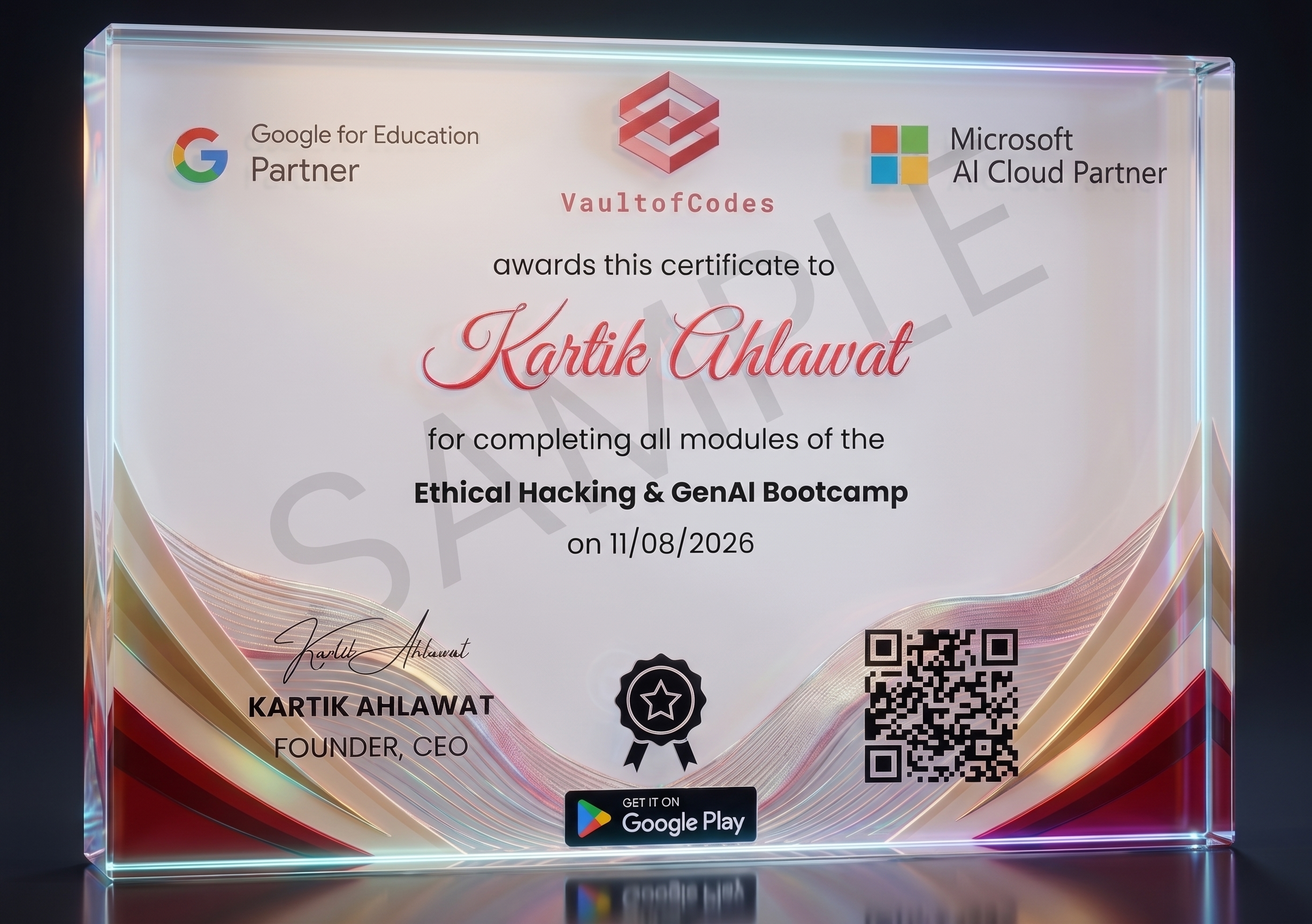 Official Workshop Certificate